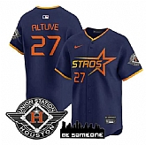 Men's Houston Astros #27 Jose Altuve Navy 2025 City Connect Limited Stitched Jersey Dzhi,baseball caps,new era cap wholesale,wholesale hats